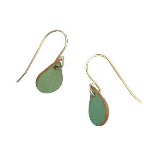 Mini droplet Leather Earrings | Lightweight Everyday Earrings Australia