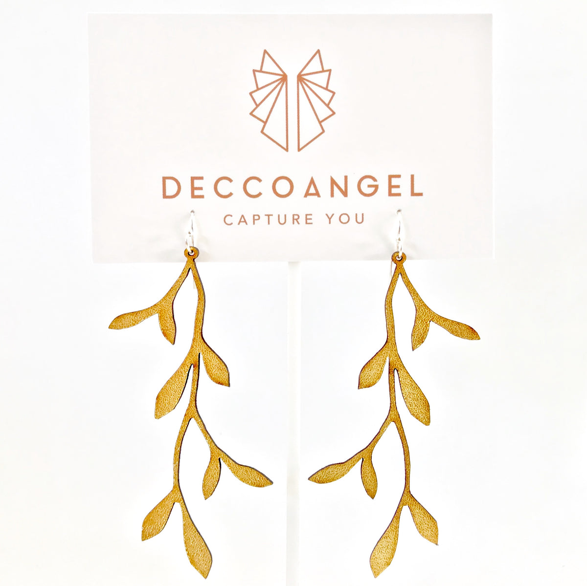 Vine Dangle Leather Earrings – Lightweight, Stylish & Nature-Inspired