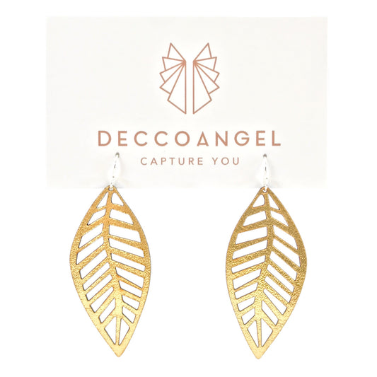Leaf Leather Earrings | Lightweight drop Earrings Australia