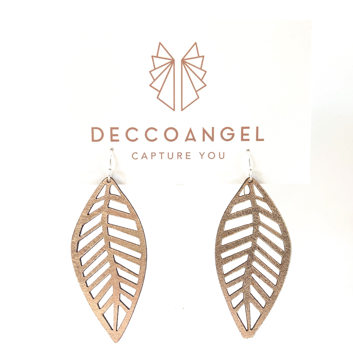 Leaf Leather Earrings | Lightweight drop Earrings Australia