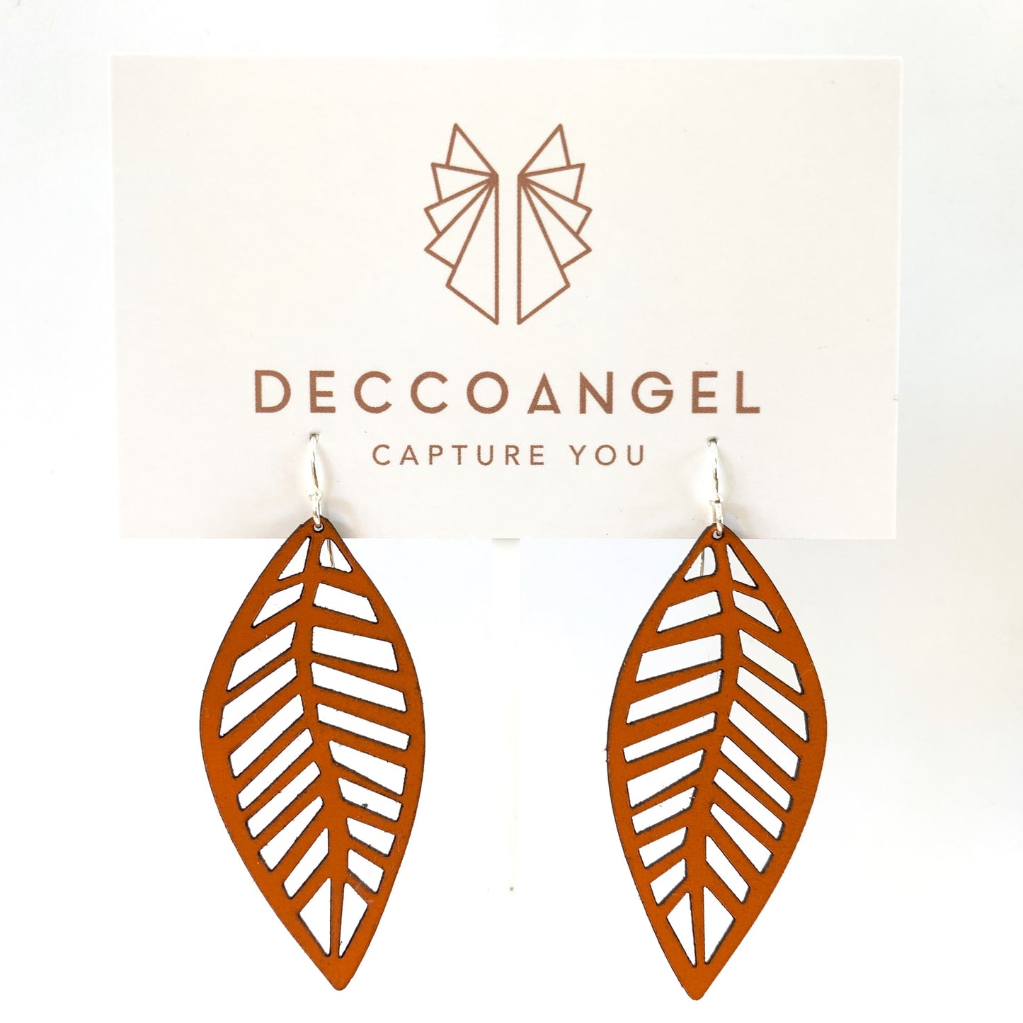 Leaf Leather Earrings | Lightweight drop Earrings Australia