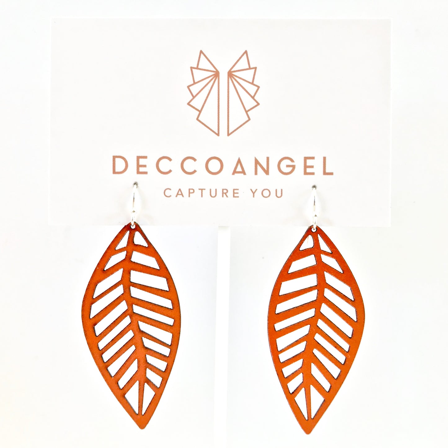 Leaf Leather Earrings | Lightweight drop Earrings Australia