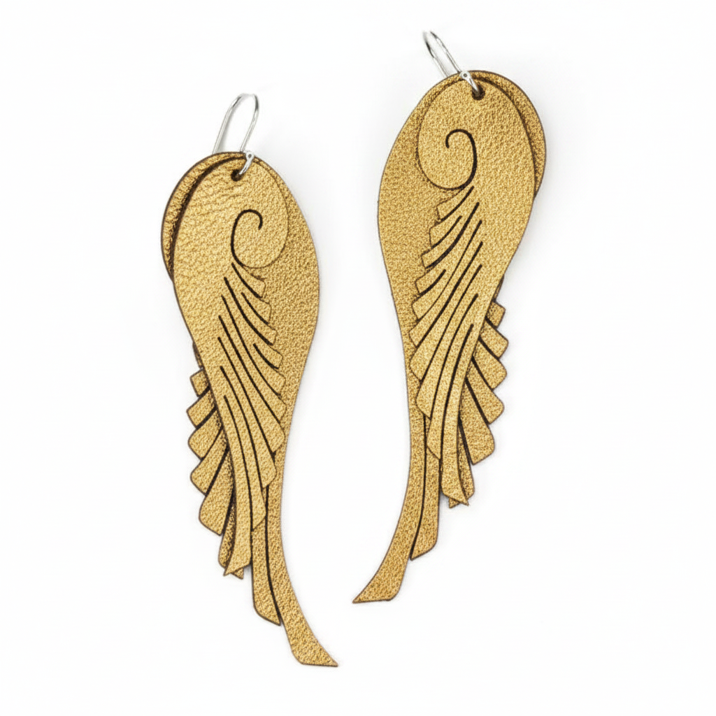 Angel Wing Earrings in Gold
