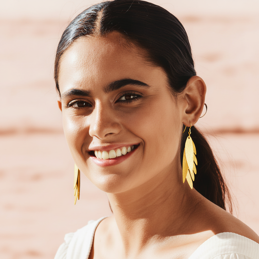 Deccoangel Gold Earrings - Colour Portrait
