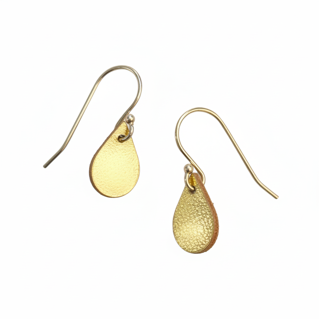 Gold Droplet Silver Hooks