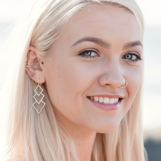 Happy Model Same Earrings