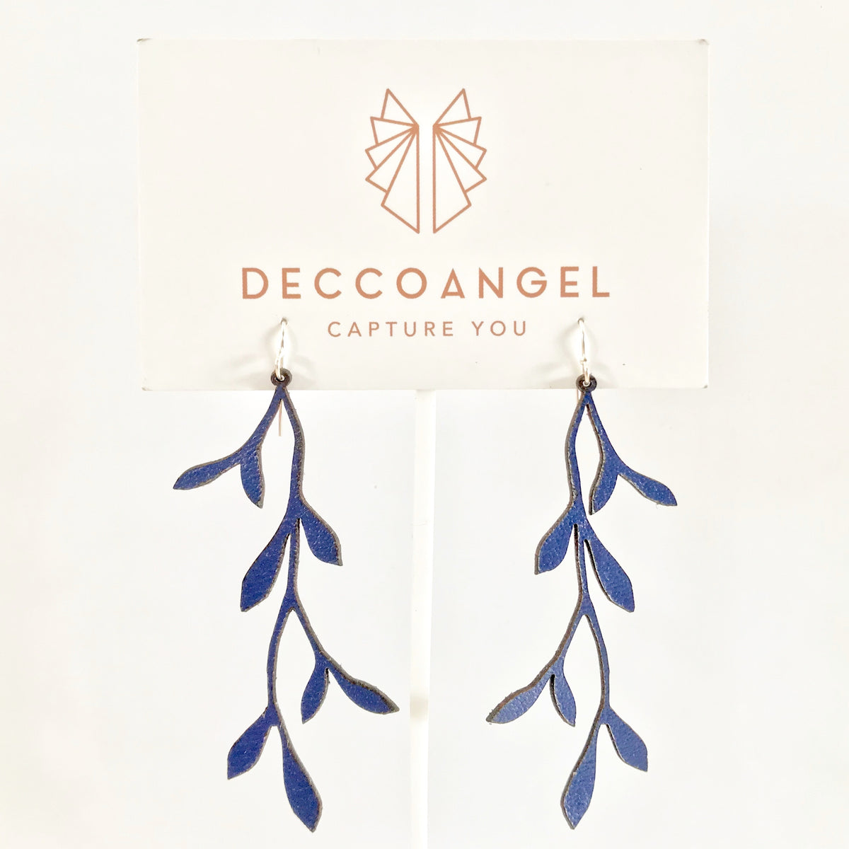 Vine Dangle Leather Earrings – Lightweight, Stylish & Nature-Inspired