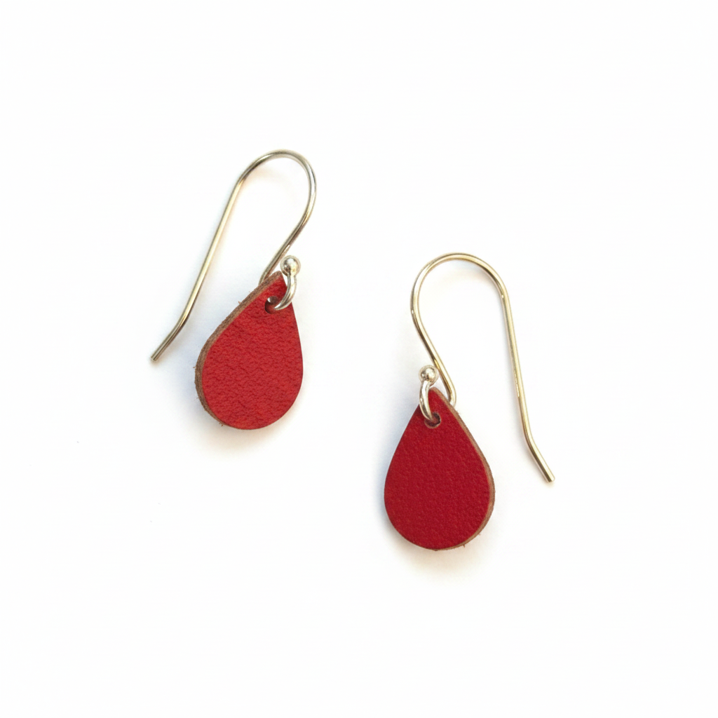 Red Droplet Earrings
