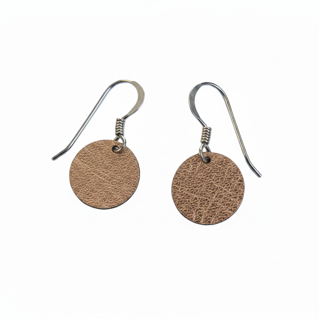 Rose Gold Circle Earrings