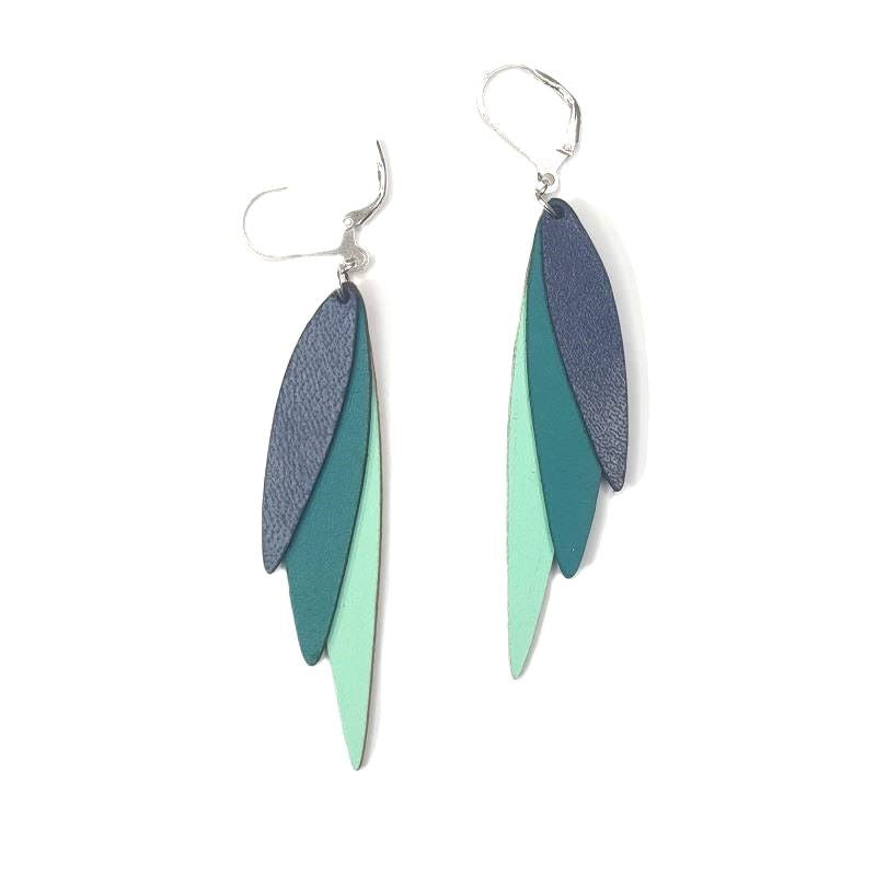 Swallow bird inspired Leather Earrings | Lightweight dangle Earrings Australia