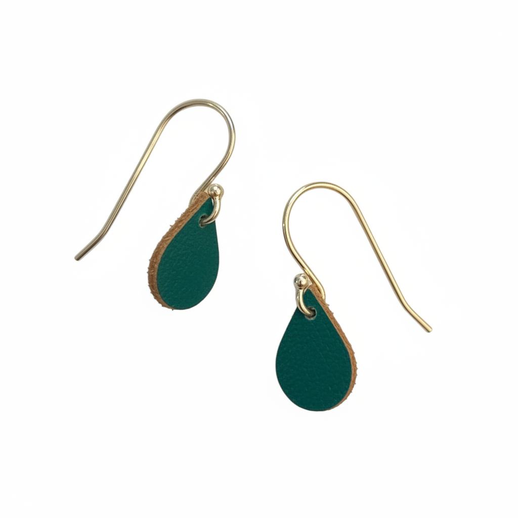 Teal Droplet Earrings